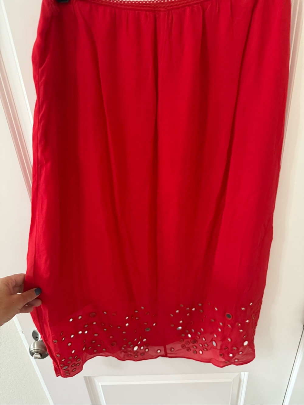 Chiffon mirror embellishment midi slip skirt - Picture 7 of 8